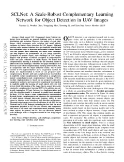 SCLNet: A Scale-Robust Complementary Learning Network for Object
  Detection in UAV Images