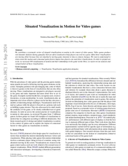 Situated Visualization in Motion for Video Games