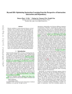 Beyond IID: Optimizing Instruction Learning from the Perspective of
  Instruction Interaction and Dependency