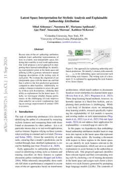 Latent Space Interpretation for Stylistic Analysis and Explainable
  Authorship Attribution