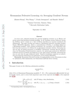Riemannian Federated Learning via Averaging Gradient Stream