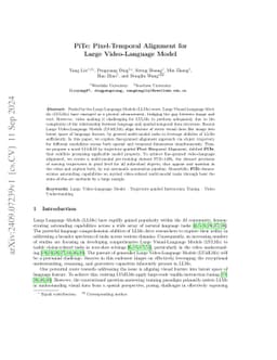 PiTe: Pixel-Temporal Alignment for Large Video-Language Model