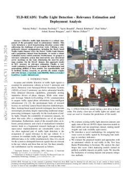 TLD-READY: Traffic Light Detection -- Relevance Estimation and
  Deployment Analysis