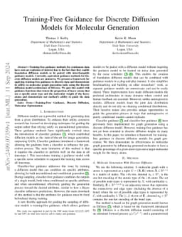 Training-Free Guidance for Discrete Diffusion Models for Molecular
  Generation