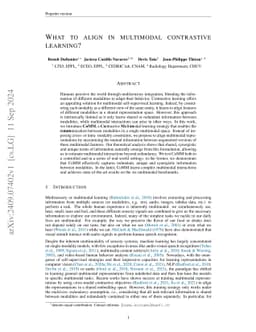 What to align in multimodal contrastive learning?
