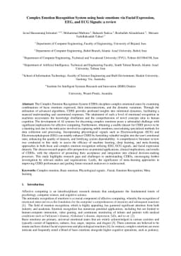 Complex Emotion Recognition System using basic emotions via Facial
  Expression, EEG, and ECG Signals: a review