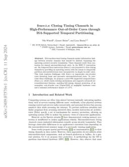 fence.t.s: Closing Timing Channels in High-Performance Out-of-Order
  Cores through ISA-Supported Temporal Partitioning