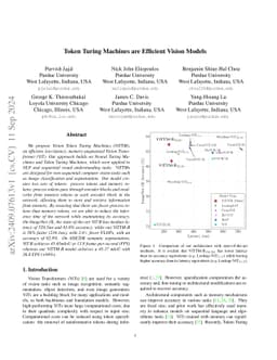 Token Turing Machines are Efficient Vision Models