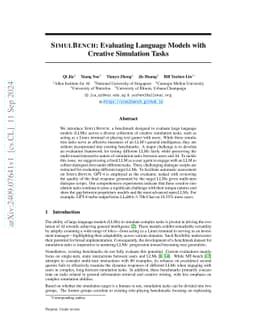 SimulBench: Evaluating Language Models with Creative Simulation Tasks