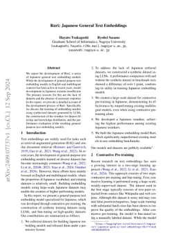 Ruri: Japanese General Text Embeddings