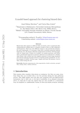 A model-based approach for clustering binned data