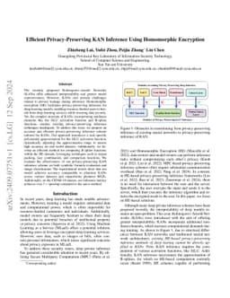 Efficient Privacy-Preserving KAN Inference Using Homomorphic Encryption