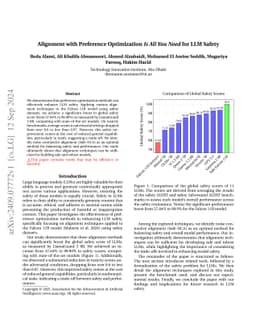 Alignment with Preference Optimization Is All You Need for LLM Safety
