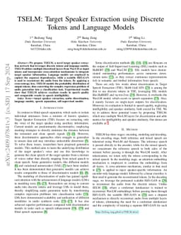 TSELM: Target Speaker Extraction using Discrete Tokens and Language
  Models