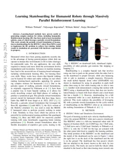 Learning Skateboarding for Humanoid Robots through Massively Parallel
  Reinforcement Learning