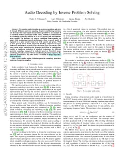 Audio Decoding by Inverse Problem Solving