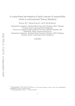 A corpus-based investigation of pitch contours of monosyllabic words in
  conversational Taiwan Mandarin