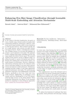 Enhancing Few-Shot Image Classification through Learnable Multi-Scale Embedding and Attention Mechanisms