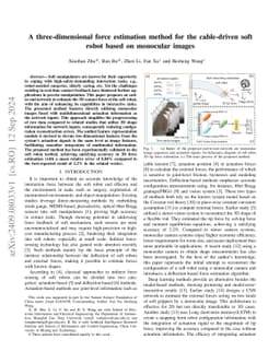 A three-dimensional force estimation method for the cable-driven soft
  robot based on monocular images