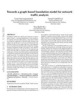 Towards a graph-based foundation model for network traffic analysis