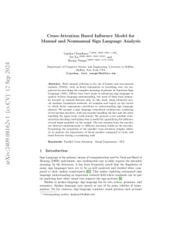 Cross-Attention Based Influence Model for Manual and Nonmanual Sign
  Language Analysis