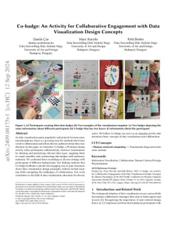 Co-badge: An Activity for Collaborative Engagement with Data
  Visualization Design Concepts