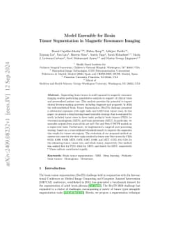 Model Ensemble for Brain Tumor Segmentation in Magnetic Resonance
  Imaging