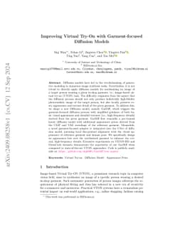 Improving Virtual Try-On with Garment-focused Diffusion Models