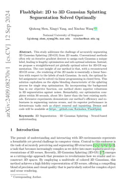 FlashSplat: 2D to 3D Gaussian Splatting Segmentation Solved Optimally