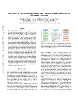 StockTime: A Time Series Specialized Large Language Model Architecture
  for Stock Price Prediction