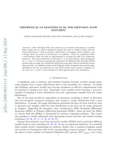 Theoretical guarantees in KL for Diffusion Flow Matching
