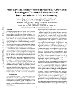 FedProphet: Memory-Efficient Federated Adversarial Training via Robust and Consistent Cascade Learning