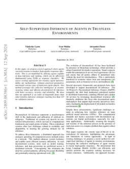 Self-Supervised Inference of Agents in Trustless Environments