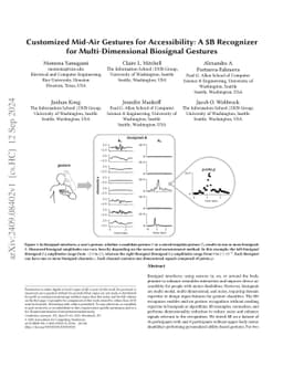 Customized Mid-Air Gestures for Accessibility: A $B Recognizer for
  Multi-Dimensional Biosignal Gestures