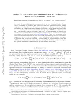 Improved Finite-Particle Convergence Rates for Stein Variational
  Gradient Descent
