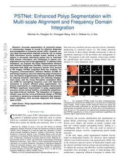 PSTNet: Enhanced Polyp Segmentation with Multi-scale Alignment and
  Frequency Domain Integration