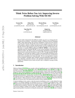 Think Twice Before You Act: Improving Inverse Problem Solving With MCMC