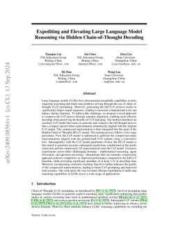 Expediting and Elevating Large Language Model Reasoning via Hidden
  Chain-of-Thought Decoding