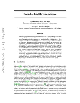 Second-order difference subspace