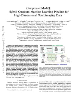 CompressedMediQ: Hybrid Quantum Machine Learning Pipeline for
  High-Dimensional Neuroimaging Data