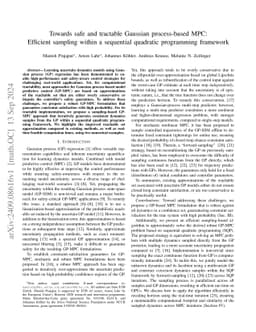 Towards safe and tractable Gaussian process-based MPC: Efficient
  sampling within a sequential quadratic programming framework