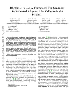 Rhythmic Foley: A Framework For Seamless Audio-Visual Alignment In
  Video-to-Audio Synthesis