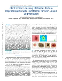 SkinFormer: Learning Statistical Texture Representation with Transformer
  for Skin Lesion Segmentation