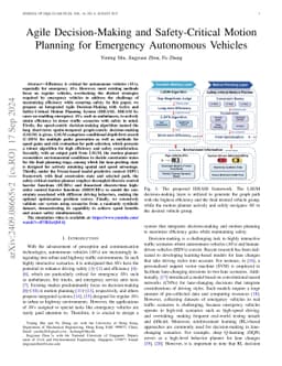 Agile Decision-Making and Safety-Critical Motion Planning for Emergency
  Autonomous Vehicles