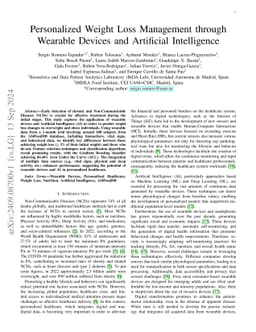 Personalized Weight Loss Management through Wearable Devices and
  Artificial Intelligence