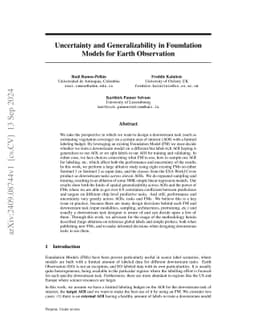 Uncertainty and Generalizability in Foundation Models for Earth
  Observation