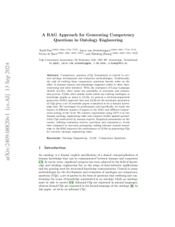 A RAG Approach for Generating Competency Questions in Ontology Engineering