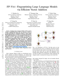 FP-VEC: Fingerprinting Large Language Models via Efficient Vector
  Addition
