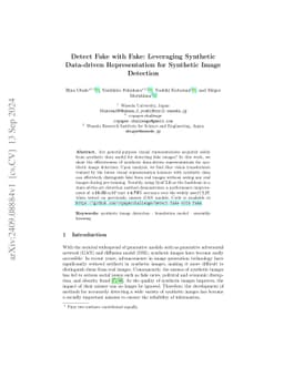 Detect Fake with Fake: Leveraging Synthetic Data-driven Representation
  for Synthetic Image Detection