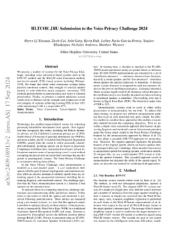 HLTCOE JHU Submission to the Voice Privacy Challenge 2024